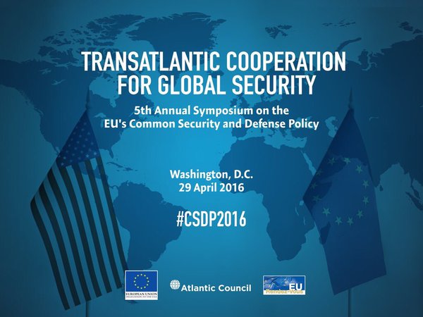 NATOSource's tweet photo. Thank you @EUintheUS team @EUAmbUS @CarolineVicini @caudronmartin & Ludwig for very successful #CSDP2016 conference! https://t.co/sVM9lZlpuQ