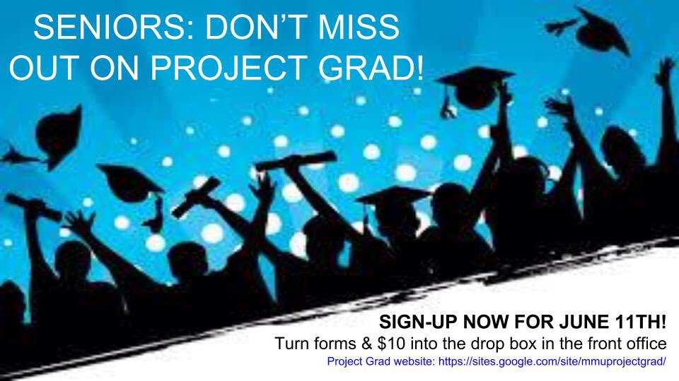 MMU_ProjectGrad's tweet image. Please get your forms in by this Friday, May 6th...we&apos;d like to get the T-shirts and gifts order sent in ASAP!