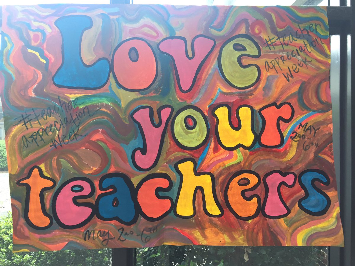 EneasDeveaux's tweet photo. Campbell High School visual arts students made posters for Teacher Appreciation Week. https://t.co/cCLnWQYNJL