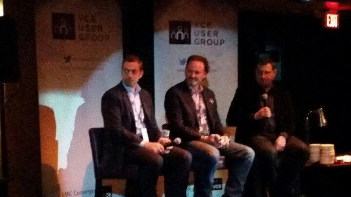 net_man_one's tweet photo. @EMCworld @EMCworld2016 @VCEUserGroup #emcworld #vceusergroup first panel at VCE VUG meeting at TAO https://t.co/JpKLM7jieR