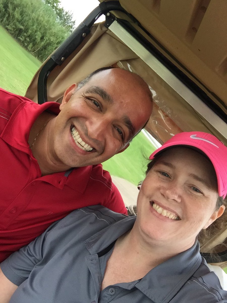 jenpeek74's tweet photo. Great golf tourney today @WTS_Houston with @m_adwaney  @WalterPMooreEng Guess whose ball is the pink one?😀 https://t.co/N4EMDlISeV