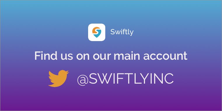 SwiftlyInc_DC's tweet photo. We've moved to @SwiftlyInc! Follow us for more information. Coming to DC soon! #GoSwiftly https://t.co/WFiXUb0cBl