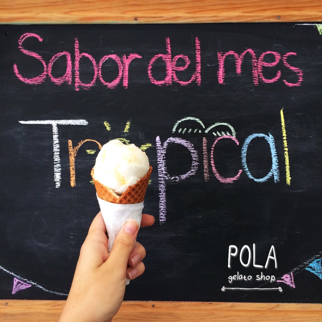 PolaGelato's tweet photo. El calor nos puso TROPICALes y chef Oscar mezcló coco, piña y mango para crear el delicioso sabor del mes. https://t.co/RJVtq9uZE8