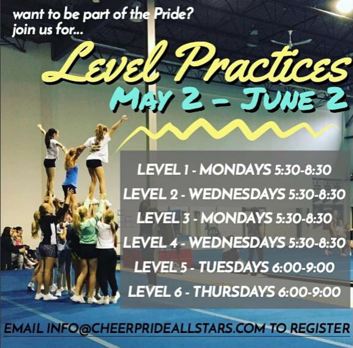 CPA_CoachVex's tweet photo. Level practices start tonight! https://t.co/Hf1vc6rlQG