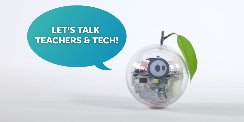 Sphero's tweet image. @SamPatue is chatting it up tonight. Join us at 6PM MST. #TeacherAppreciationWeek #SpheroTeacherChat #DropKnowledge