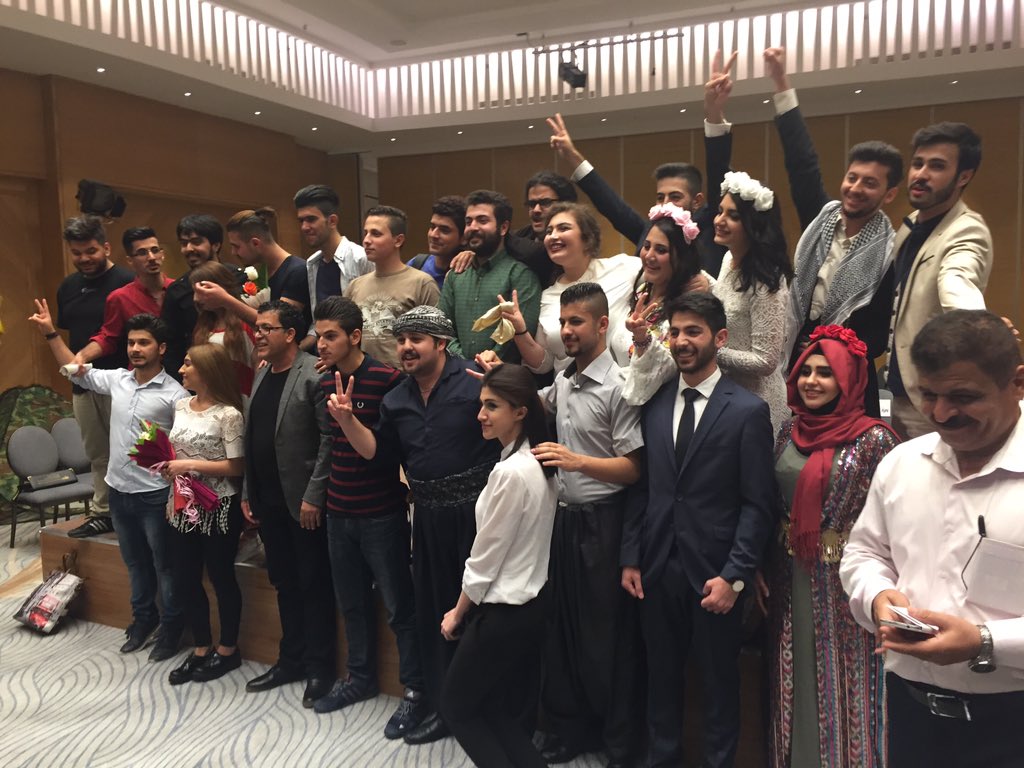 gathertonarts's tweet photo. A triumph. Dream + Caesar in Sulaimani. @AUIS_NEWS @BritishCouncil https://t.co/HfhvsTipGt