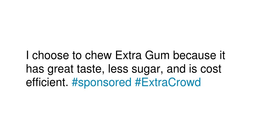 kharvx3's tweet photo. Tell us why you choose to chew Extra® Gum. #sponsored #ExtraCrowd https://t.co/ZYFHZvUsc2