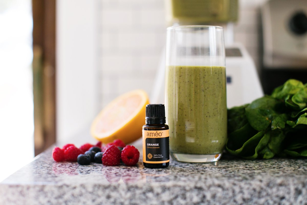 Try 1-2 drops of #Améo Orange in your favorite smoothie recipe for a refreshing, citrusy addition. #EssentialOils