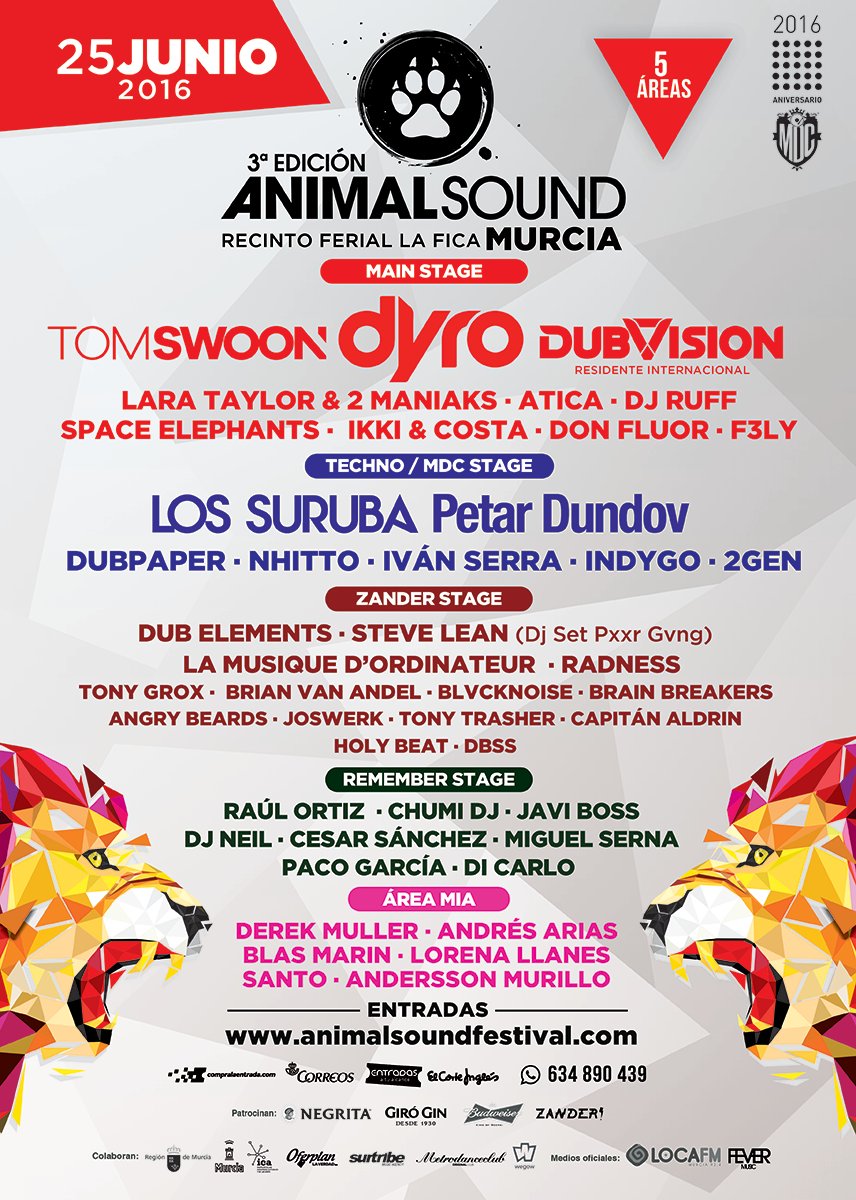wegowES's tweet photo. Así de bonito ha quedado el cartel del @AnimalSound_CT! Gana tu abono aquí!😁👉 https://t.co/WqVc0IBhCS https://t.co/KRd6dVMMOa