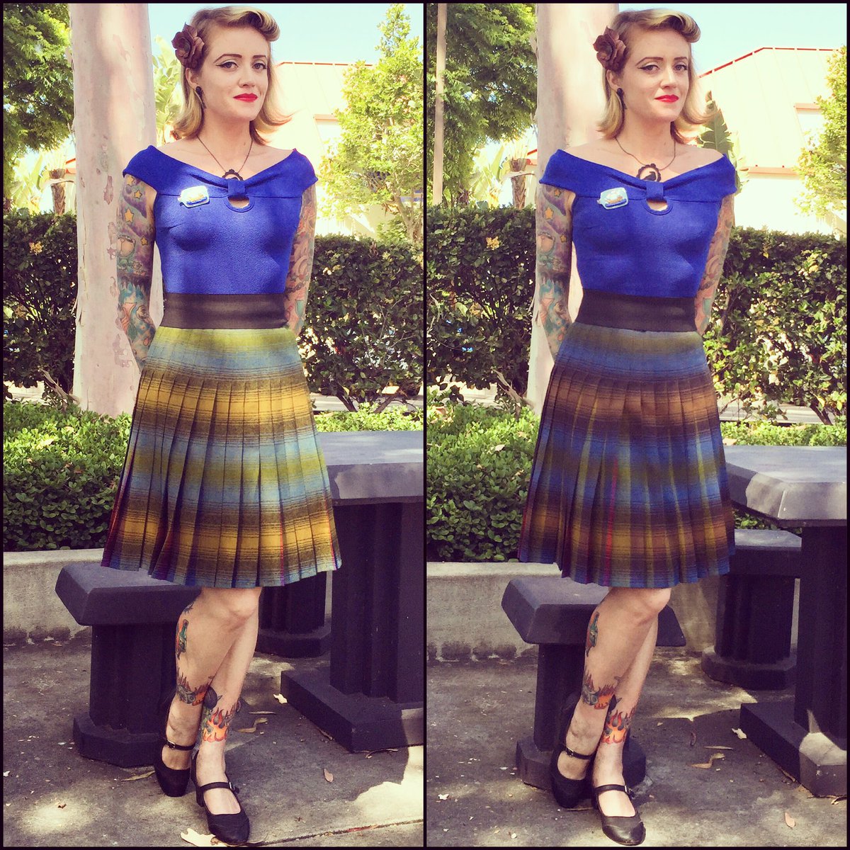 ladybearcat_'s tweet photo. The 1950s vintage @PendletonWM reversible skirt #pendletonwm #vintageskirt https://t.co/2lmL2biNrG