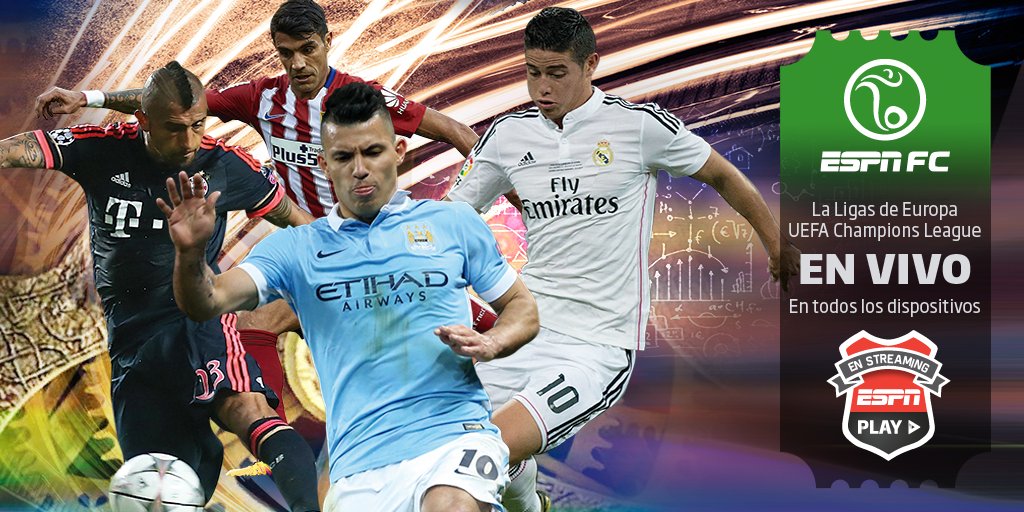 ESPNFutbolClub's tweet photo. Lo mejor del fútbol, con las ligas de Europa y la UEFA Champions League, se juega en https://t.co/Cmugf6foDw. https://t.co/MQ8M9FuaWt