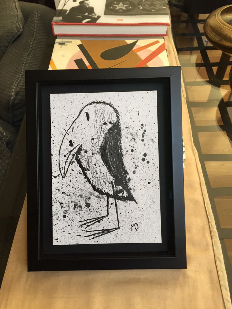 horacepanterart's tweet photo. @hilliatfields look! Got the #punkbirds framed! They look ace! 😉 https://t.co/XkkMgU1hb7