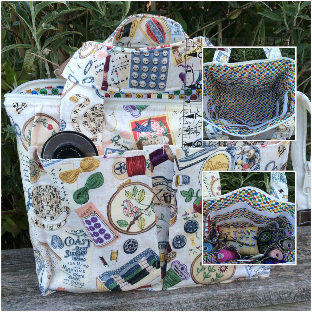 CowslipCreates's tweet photo. Sewing bag made to keep the items needed for the next project in one place #handmade #bagmaking #sewingproject https://t.co/T9loAYm1qP