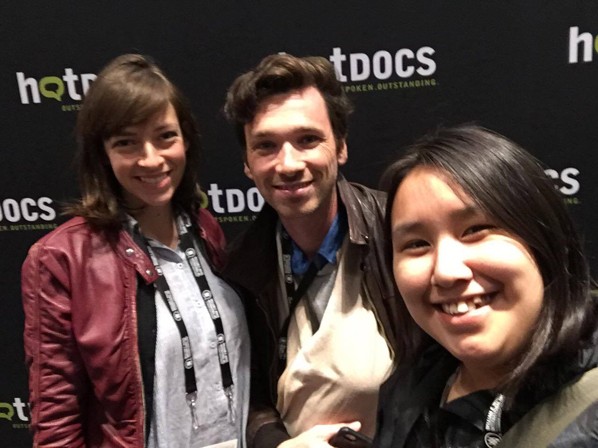 Aude_LL's tweet photo. Good times at the premiere of @LivingWGiants @hotdocs with @Seb_Rist Nikuusi, @mc2_ca and our newborn Laurier Rist. https://t.co/1vv8iHgI2f
