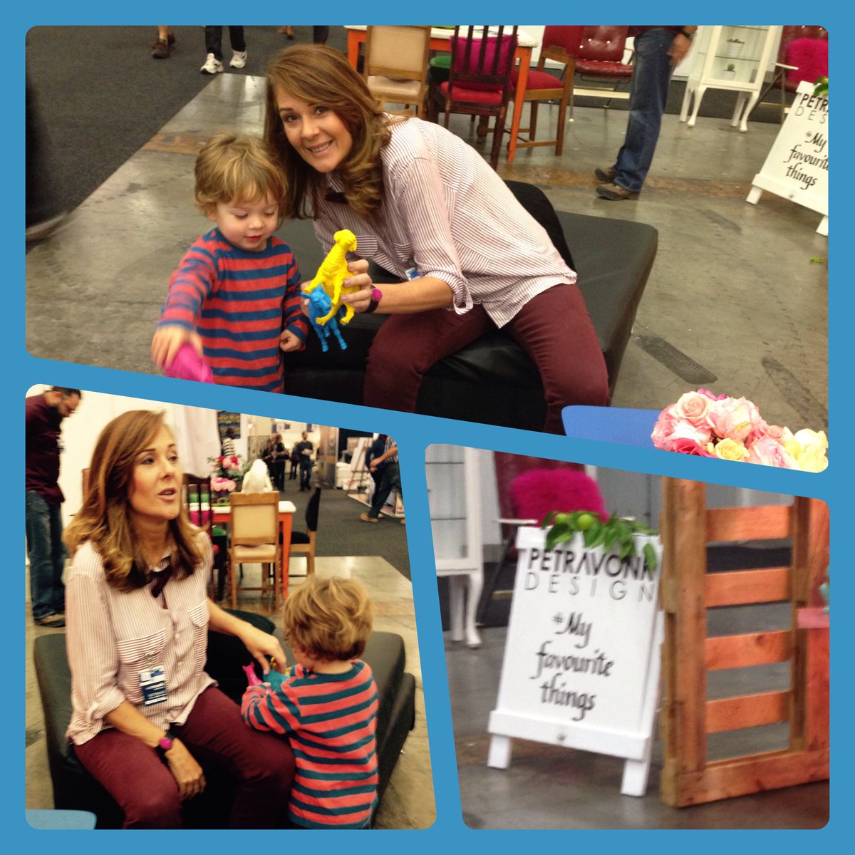 ClaudetteCRC's tweet photo. Lovely @PetraVonkDesign entertaining my son @decorexSA #GreatStand #interiors thank you! 🤗 https://t.co/Q9Qxg7qWbb