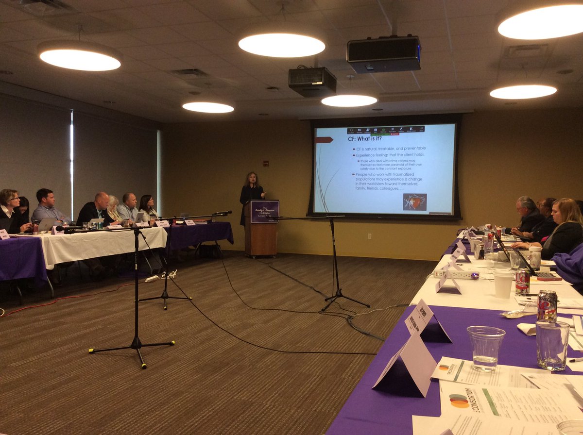KStateVPHC's tweet photo. #kstatevphc Dr. Goff of K-State presents, understanding trauma and self-care for OIE professionals https://t.co/TQBCh8MqQW