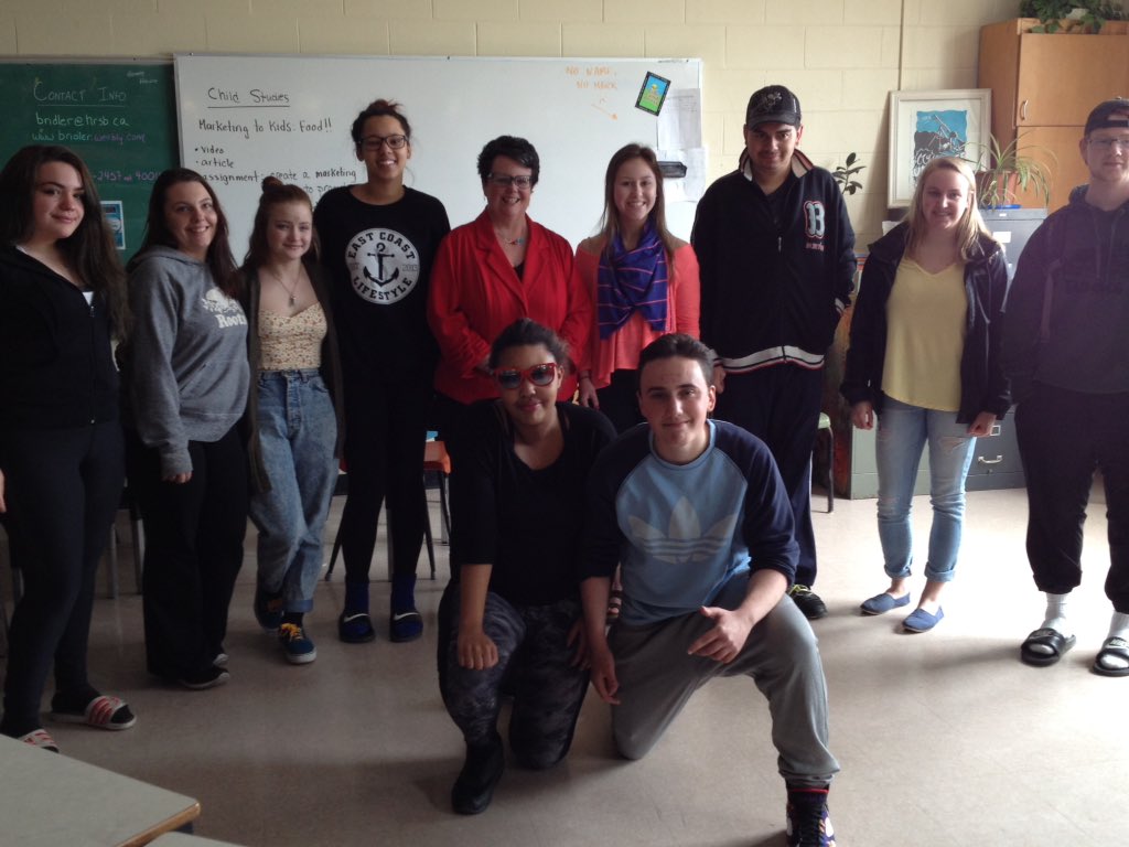 MsRidler's tweet photo. Minister Joanne Bernard with our Health and Human Services class @Dartmouth_High. Thank you, Minister! #realtalk https://t.co/YU3gVsWyHJ