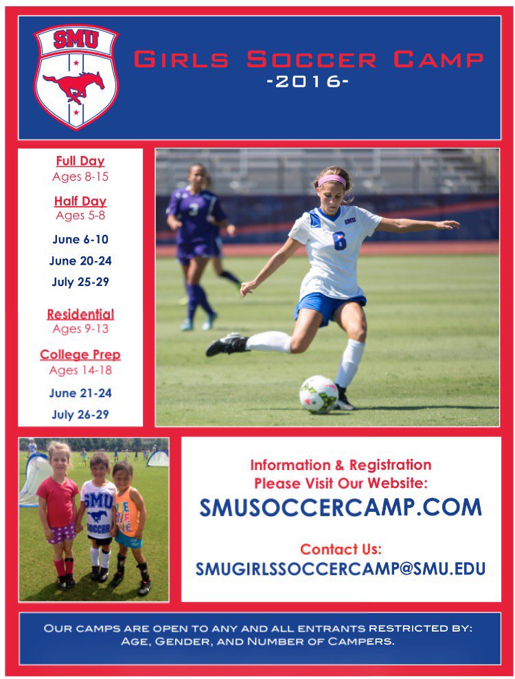 SMU Women's Soccer on Twitter "Register for camp today!!!! Space is