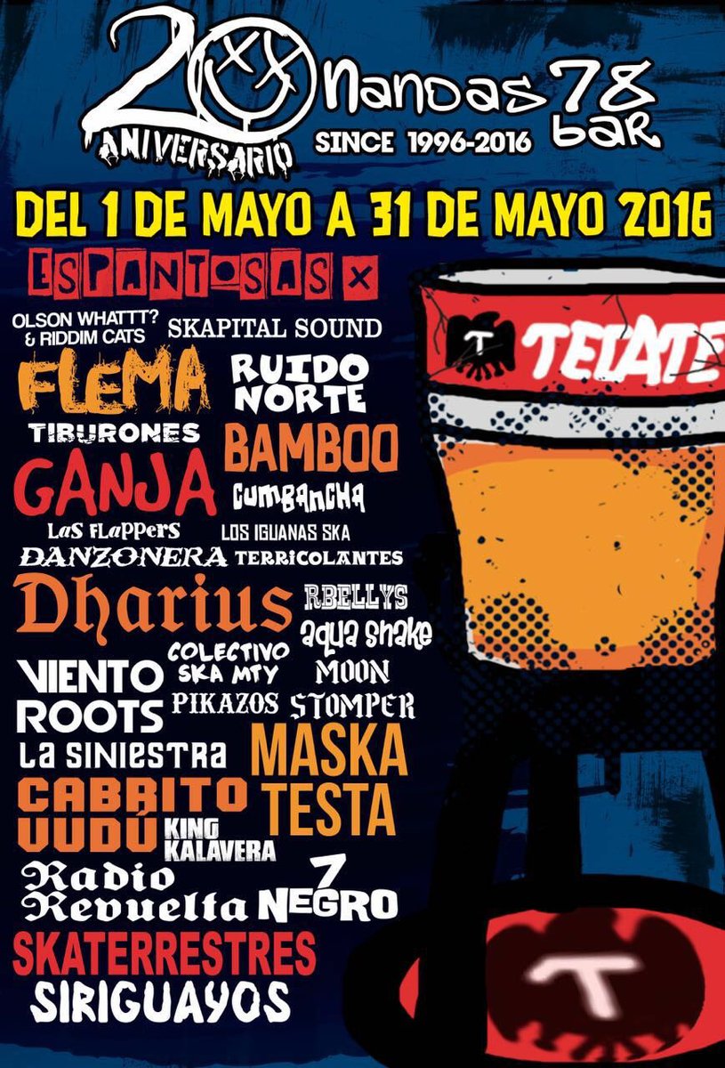 Nos vemos este jueves en el <a href="/nandas78bar/">Nandas78Bar</a> del barrio antiguo para festejar su 20 aniversario.No te lo pierdas!