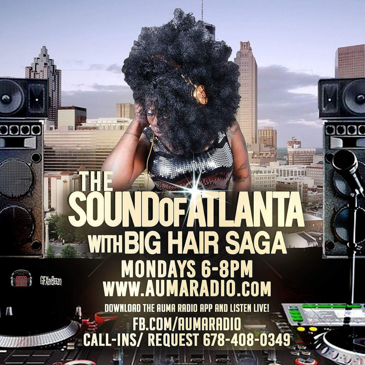 DaRealBcraig's tweet photo. #BigHairSaga © Tune in tonight from 6pm to 8pm EST to The Sound of Atlanta download the app AUMA radio https://t.co/3Bu2YK6qFt