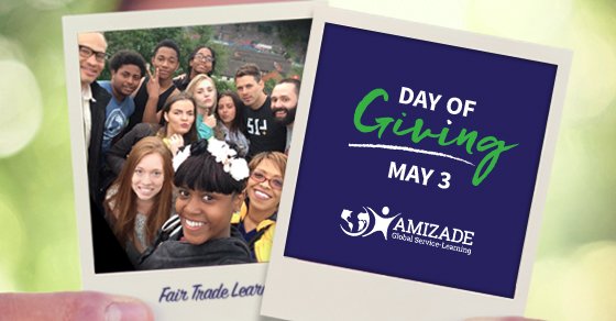 AmizadeGSL's tweet photo. On May 3, help us improve neighborhoods through the power of Fair Trade Learning. Make a donation to Amizade #16DOG https://t.co/HpSS9O1a61