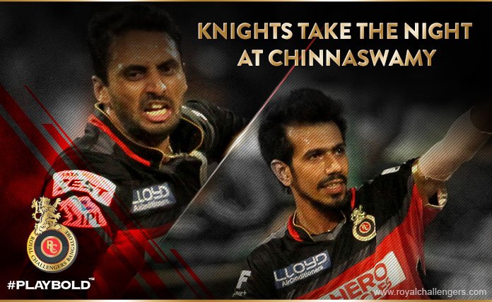 RCBTweets's tweet photo. The boys tried hard. But despite superb bowling from Yuzi and Sreenath, KKR took the game away #RCBvKKR #PlayBold https://t.co/yBhwhCLQqI