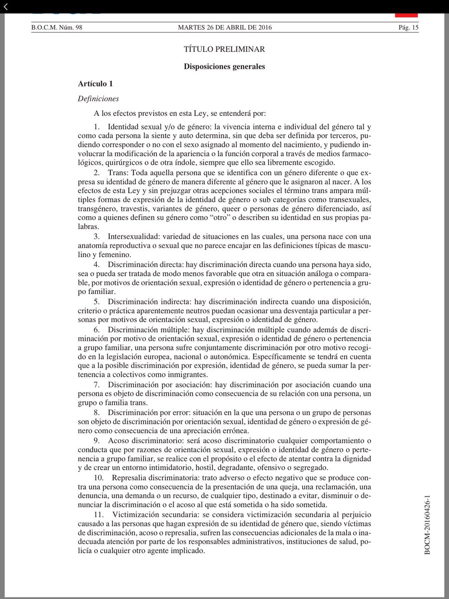 CarlaAntonelli's tweet photo. .@FELGTB nos ayudas a difundir los artículos de las definiciones, ámbito y objeto de la #LeyTransMadrid? #EnVigor https://t.co/LdoMtEGrzf