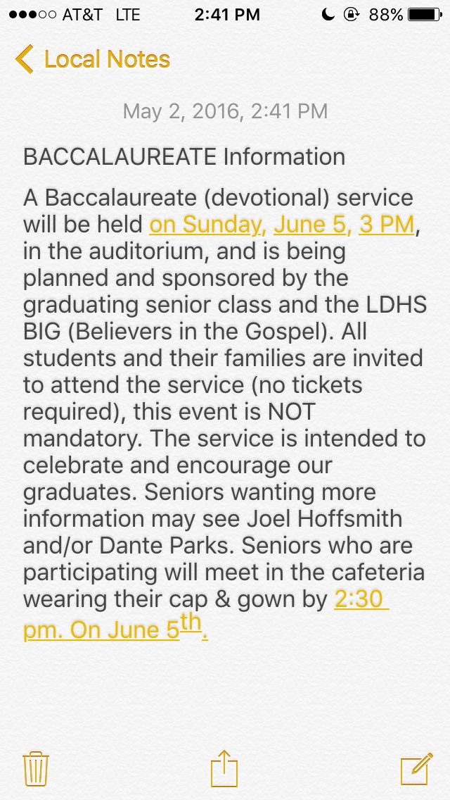 LDClassof2016's tweet image. Come to Lower Dauphin Baccalaureate on June 5th at 3:00pm. More info listed below.