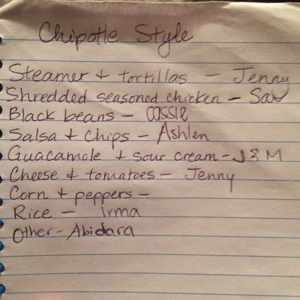 TheRockMHK's tweet photo. Chipotle style dinner tonight! We'll be discussing the GROW books so please bring your copy. See yall soon! https://t.co/Mj5BXw1NXG