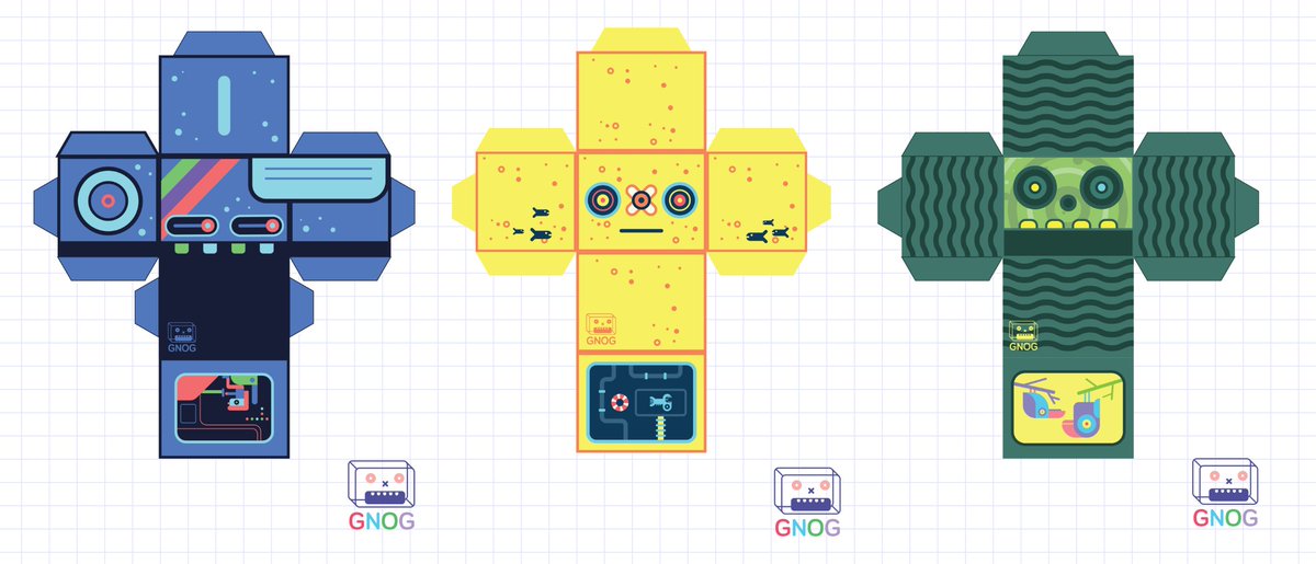 MonsieurEureka's tweet photo. we now have GNOG PAPERTOYS available on our website for you to make! Download the PDF here : https://t.co/HrYI6XiGp4 https://t.co/0ZBnxRMdyY