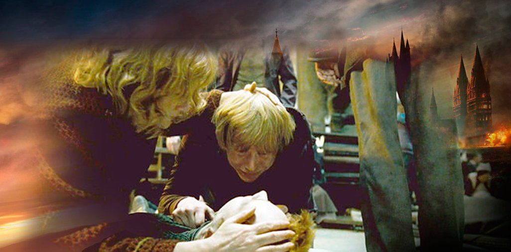 Hogwartssite's tweet image. Varitas arriba por Fred Weasley, muerto en la batalla de #Hogwartssite debido a una explosión causada por un hechizo