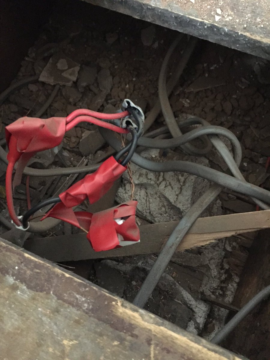 telelectrical's tweet photo. Bank holiday special! Found this halfway through a rewire https://t.co/fCX37h66J8