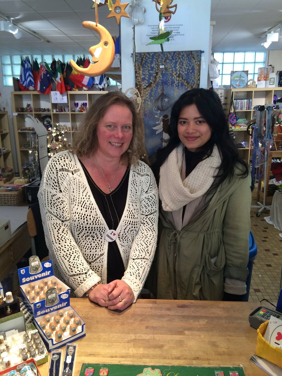 lendyau's tweet photo. Helping Mrs Finna to run her souvenir shop, one of very nice person in Luxembourg @Rhenald_Kasali #30paspor https://t.co/y2uLcDUYpy