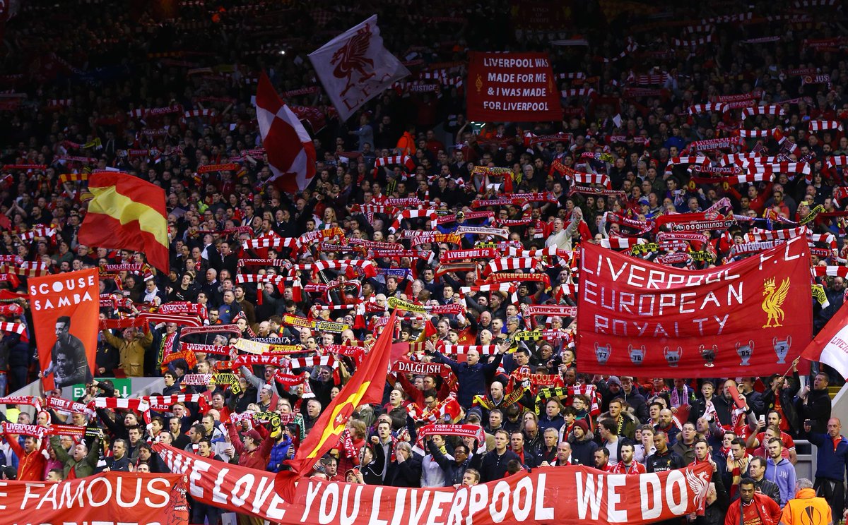 LFC's tweet photo. Another huge European night at Anfield awaits on Thursday. Come on, Reds! https://t.co/7Jr9cuTmGO