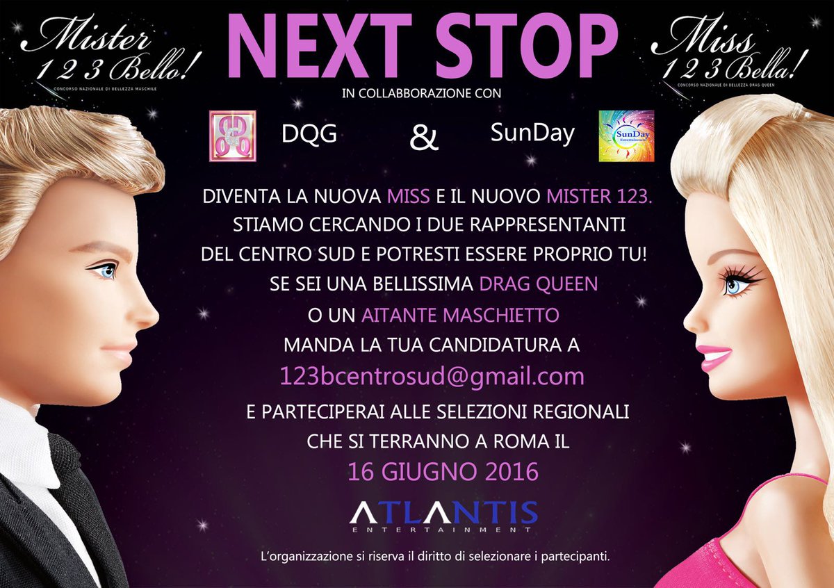 paolapenelodq's tweet photo. Next Stop #Mister123Bello &amp; #Miss123Bella "selezioni centro sud" https://t.co/hVrWTRbRCg https://t.co/cp8LEdnkFU https://t.co/MeMgR6gDW8
