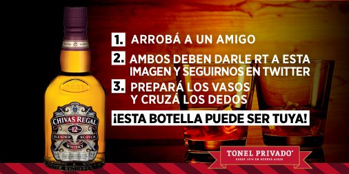 tonelprivado's tweet photo. ¡Sorteamos una botella de Chivas Regal! #SorteoTonel Bases y condiciones >> https://t.co/9sOMneI2Yp https://t.co/Ew4aJOHeav