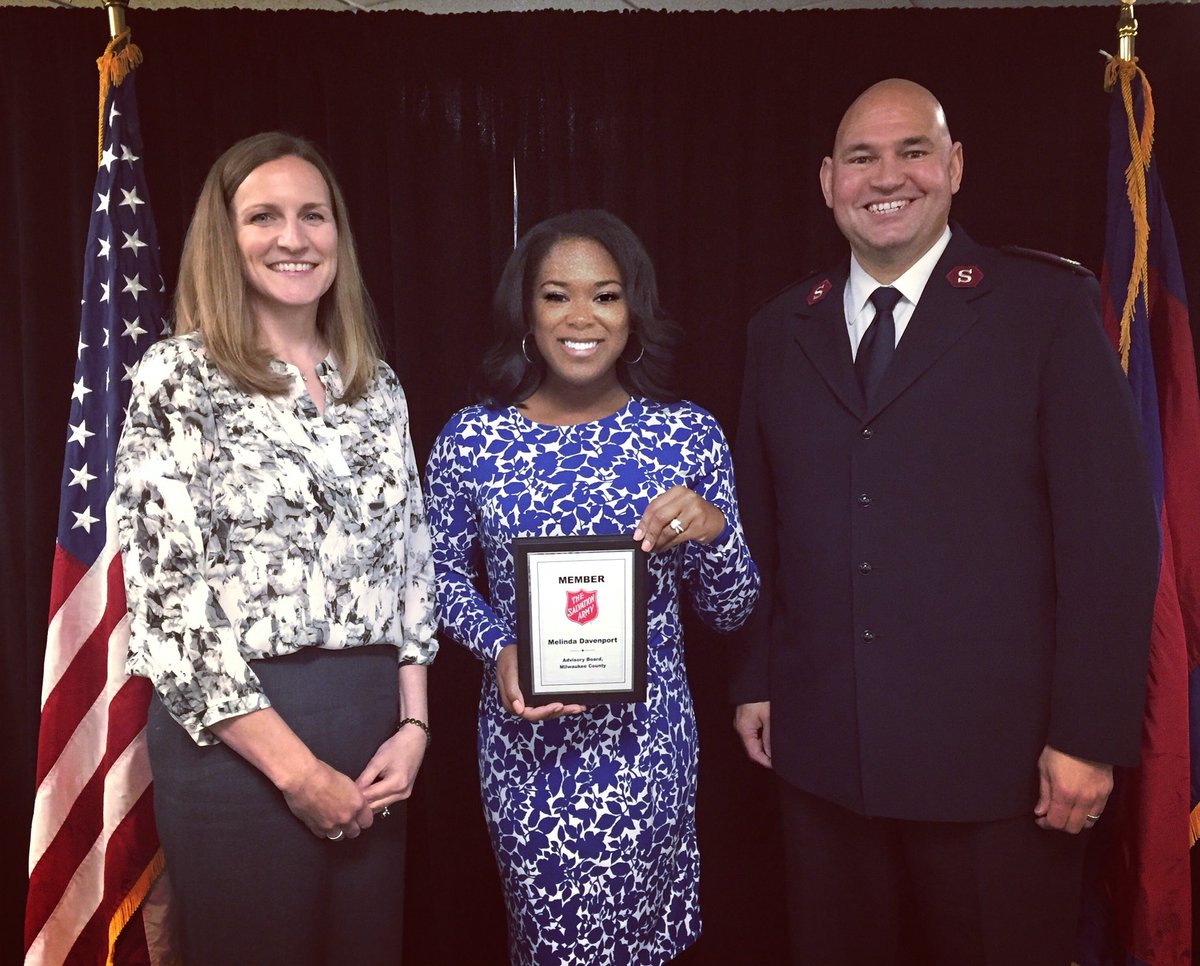TheMelindaD's tweet photo. So honored to officially be on the #Board for the @SalvationArmyWI! #DoingTheMostGood #Milwaukee https://t.co/XAXkxr368F