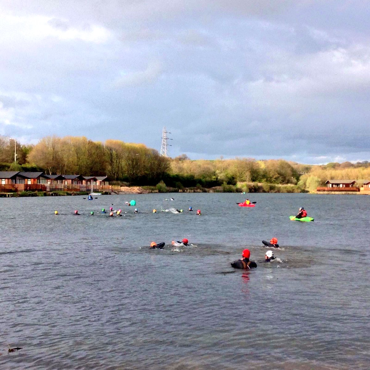 COLTtriathlon's tweet photo. Only the brave. Or crazy. Welcome to open water season! ❄️ https://t.co/OzdJO23kaK