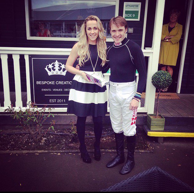 Great day at the races! Mainly thanks to this man <a href="/tommyscu/">Tom Scudamore</a> and his great ride on KatKeau #uttoxeterraces #topjockey