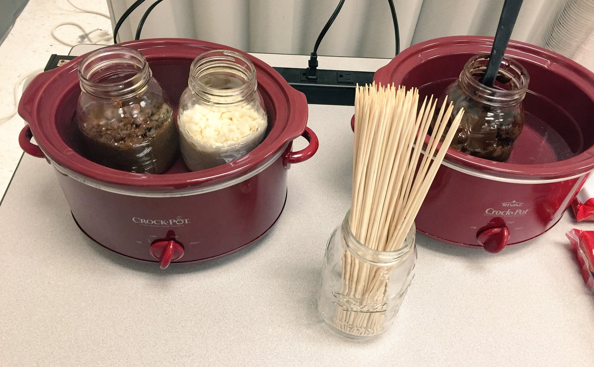 BullseyeBri's tweet photo. Chocolate Fondue, don't mind if I do! #BTSKickOff #ThanksPinterest https://t.co/fAYQoxFSSa