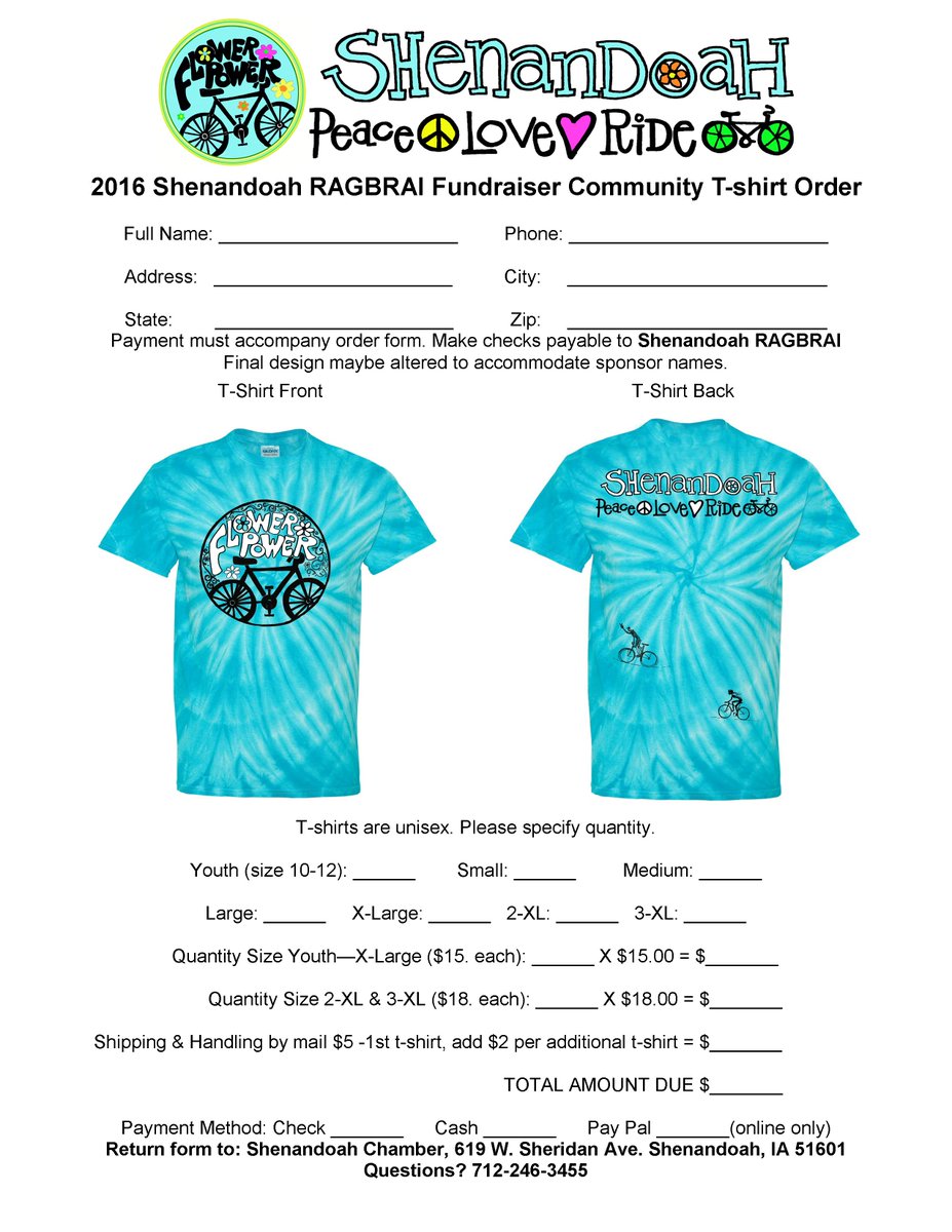 RAGBRAIshen's tweet photo. Hey order Shenandoah RAGBRAI t-shirts, print form &amp; mail or order online https://t.co/dOzOPhAwdQ https://t.co/Ri5FU8KdKY
