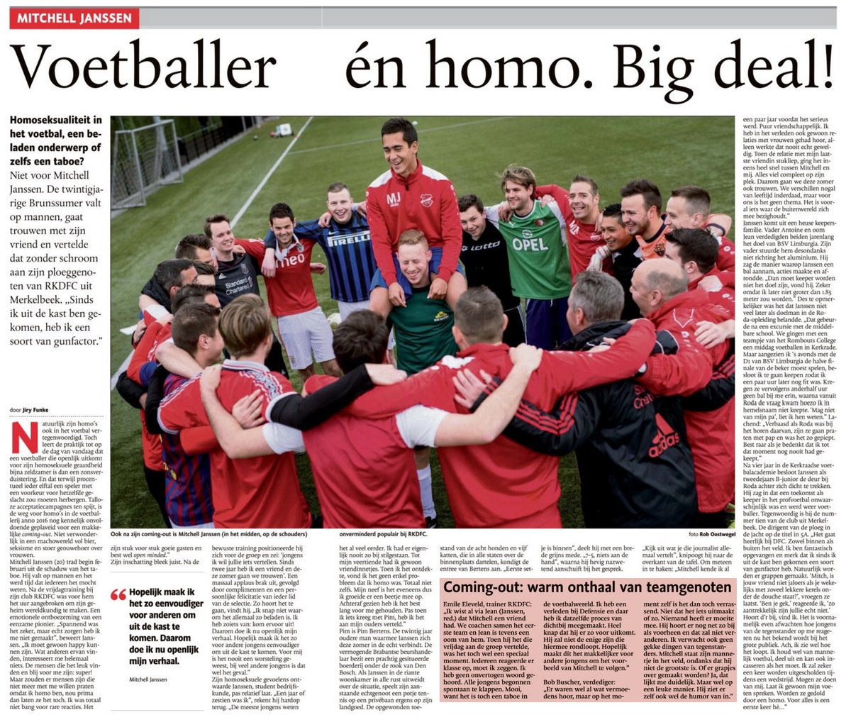 JiryFunke's tweet photo. #Homoseksualiteit in het voetbal. Een ontmanteld taboe, zo lijkt het #RKDFC https://t.co/ipj72mUlSK