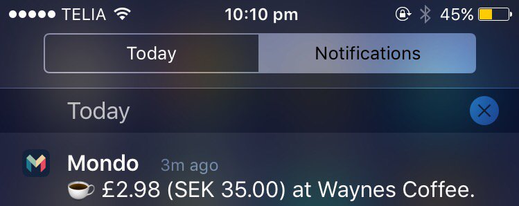 iManuVarghese's tweet image. Mondo to the rescue. @getmondo #travel #sweden #livenotification #bliss #FinTech #Mondo