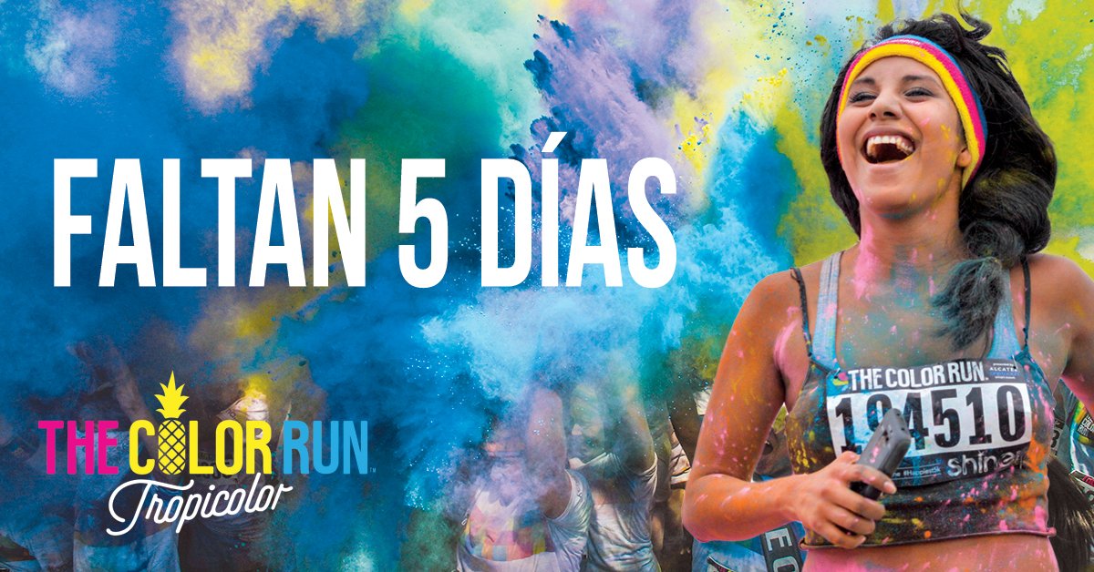 TheColorRunPty's tweet photo. Faltan 5 días aprovecha las últimas inscripciones. En todos los @DuranCoffee  o https://t.co/ec2XjFaKkD #thecolorrun https://t.co/5Kx49vE5Iv