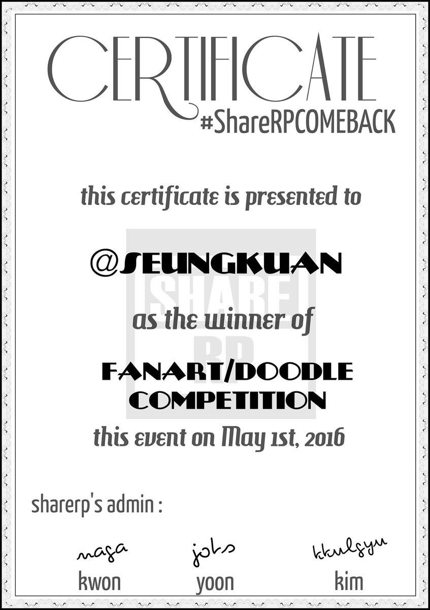 ShareRP's tweet photo. Pemenang lomba fanart/doodle #ShareRPCOMEBACK terbaik dr yg terbaik @seungkuan selamat selamat! 🎉🎊 https://t.co/vASkR2HbZI