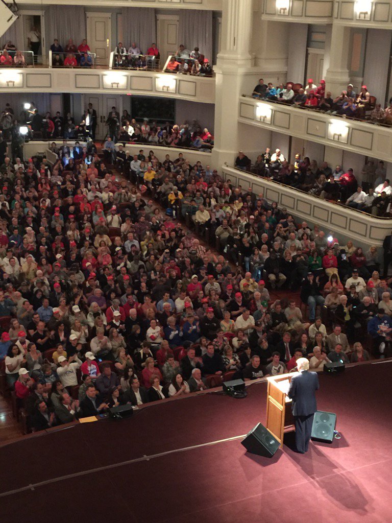 miller_carlson's tweet image. Donald Trump speaks at the Palladium in Carmel, IN.