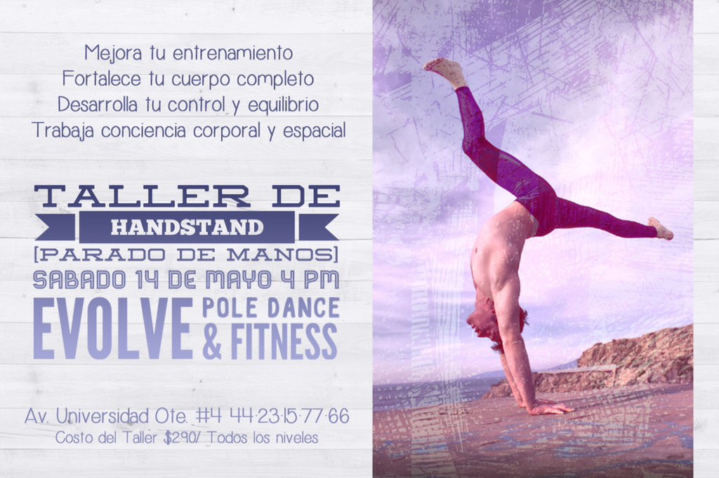 Evolve_Pole's tweet photo. Taller de HANDSTAND [Parado de manos] 🙃💪🏼 #Querétaro los esperamos! https://t.co/bOz7oKwTVH
