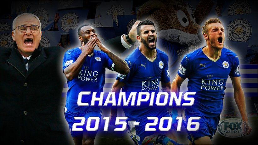 ESPNnl's tweet photo. LEICESTER CITY IS KAMPIOEN VAN DE PREMIER LEAGUE! https://t.co/8UjqX2M5b1