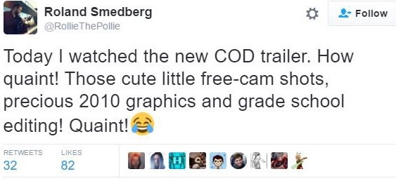 iFPsNews's tweet photo. Battlefield Devs Slam Call of Duty Infinite Warfare Trailer for its Precious 2010Graphics
#CodvsBF
#InfiniteWarfare https://t.co/Y8icIVqBsf