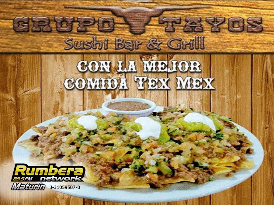rumberamaturin's tweet photo. @Grupo_Tayos es un #ClienteRumbero y te ofrece diariamente el mejor #Sushi de #maturin #Rumbera895fm #GenteRumbera https://t.co/fgn6iF8oh3